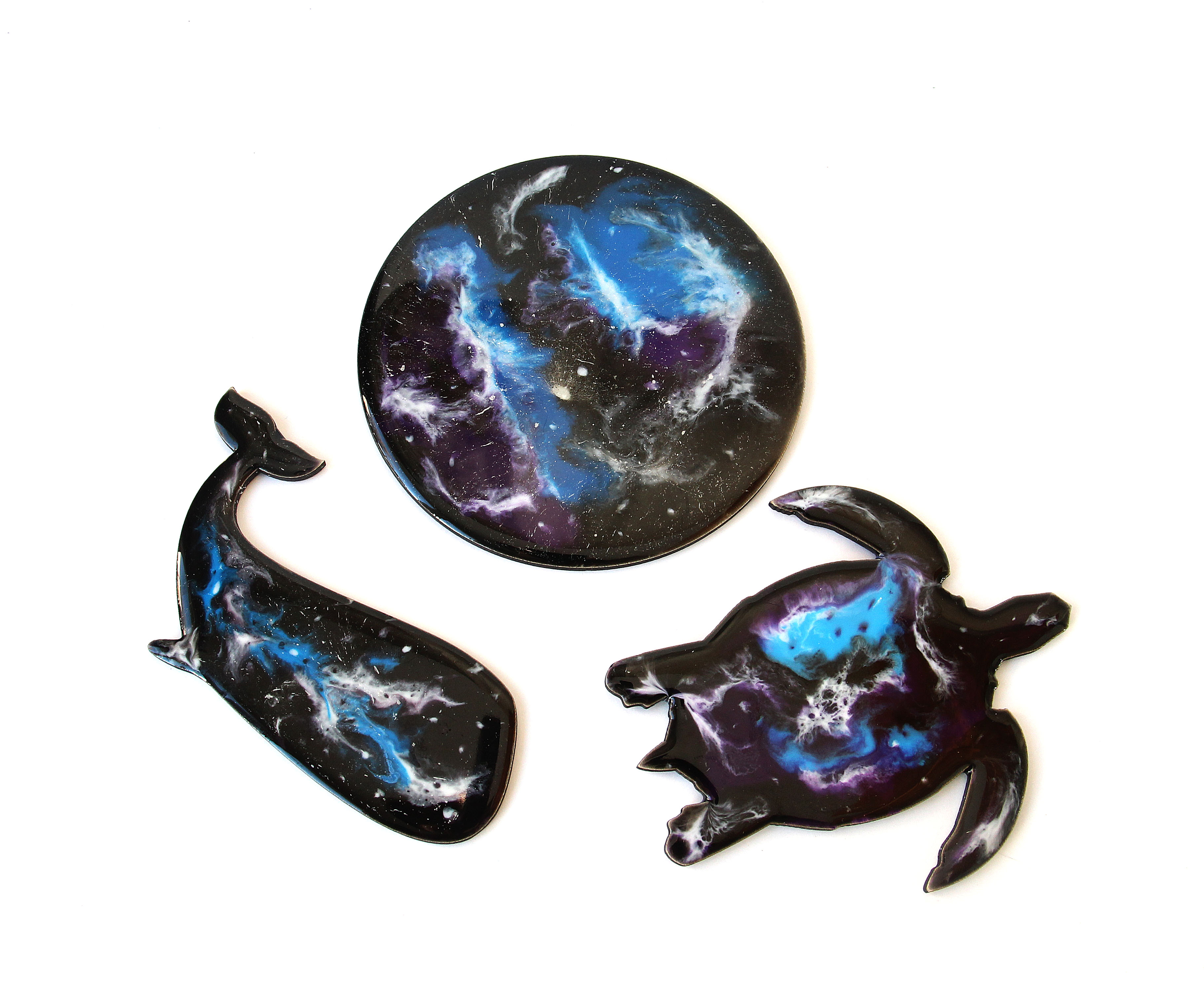 Творческий набор для рисования эпоксидной смолой в технике Resin Art "Космос магниты"