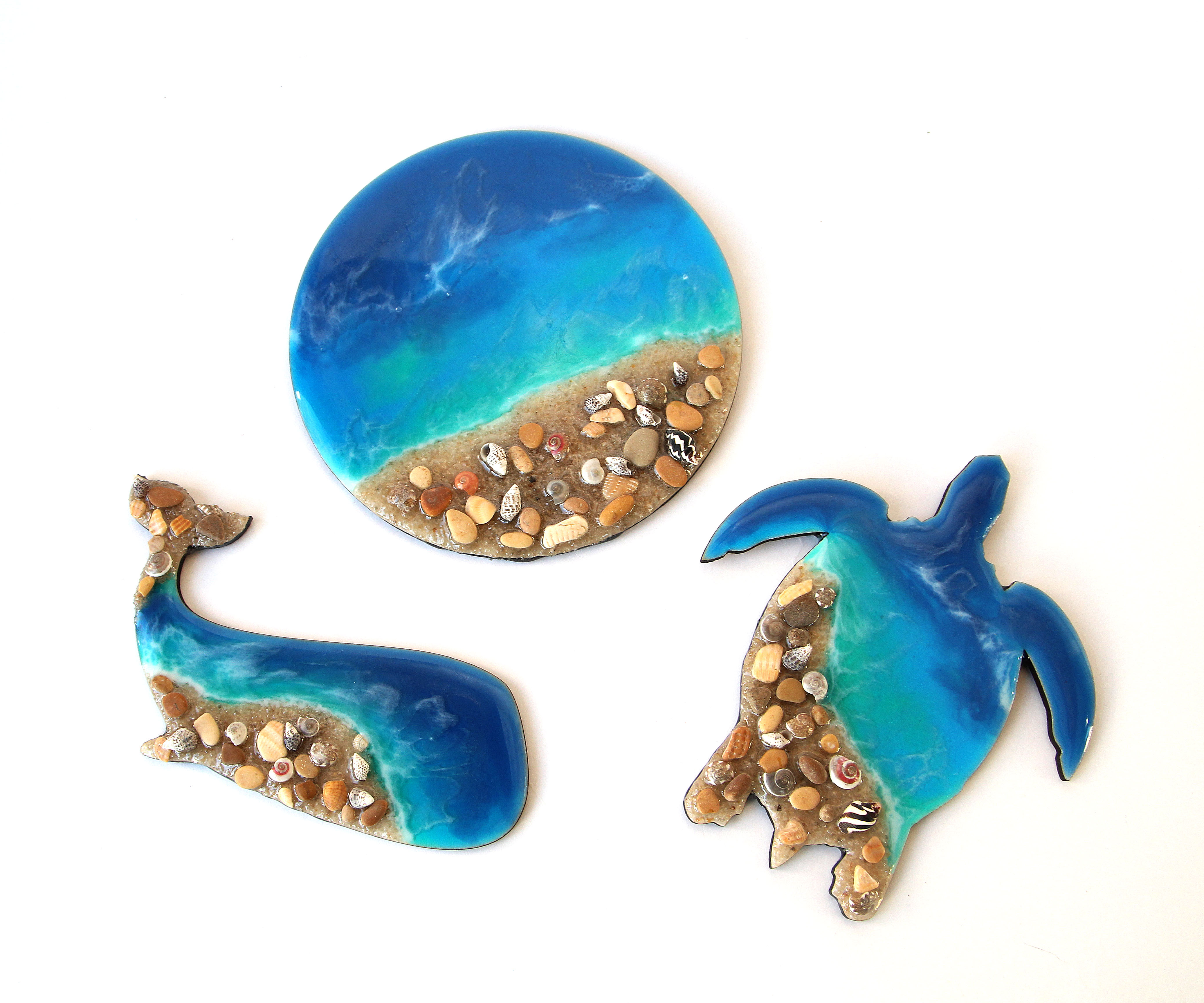 Творческий набор для рисования эпоксидной смолой в технике Resin Art "Море магниты"
